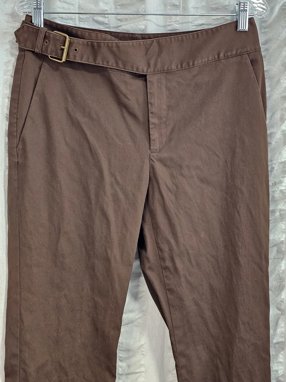 Y2K Vintage Ralph Lauren Brown Belted Chinos Womens Pants 8